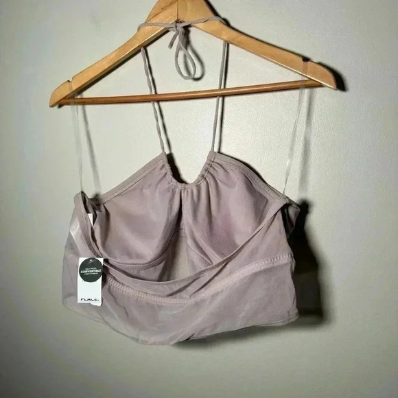 NWT GILLY HICKS BRA/TOP TIE UP IN  LAVENDER MAUVE XXL - Picture 3 of 6